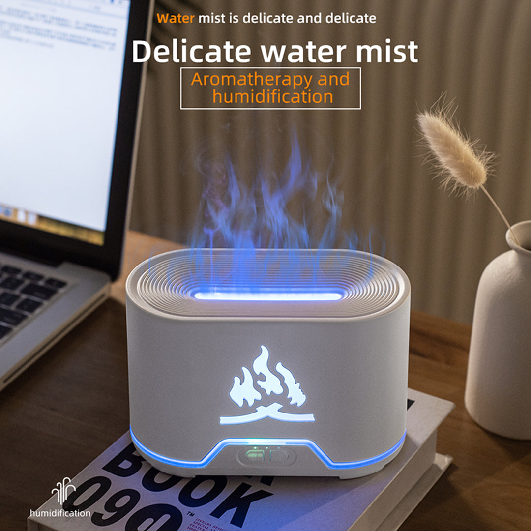 [168] Flame Aromatherapy Machine and Humidifier with Delicate Mist