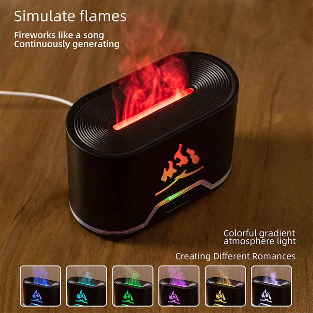 [168] Flame Aromatherapy Machine and Humidifier with Delicate Mist