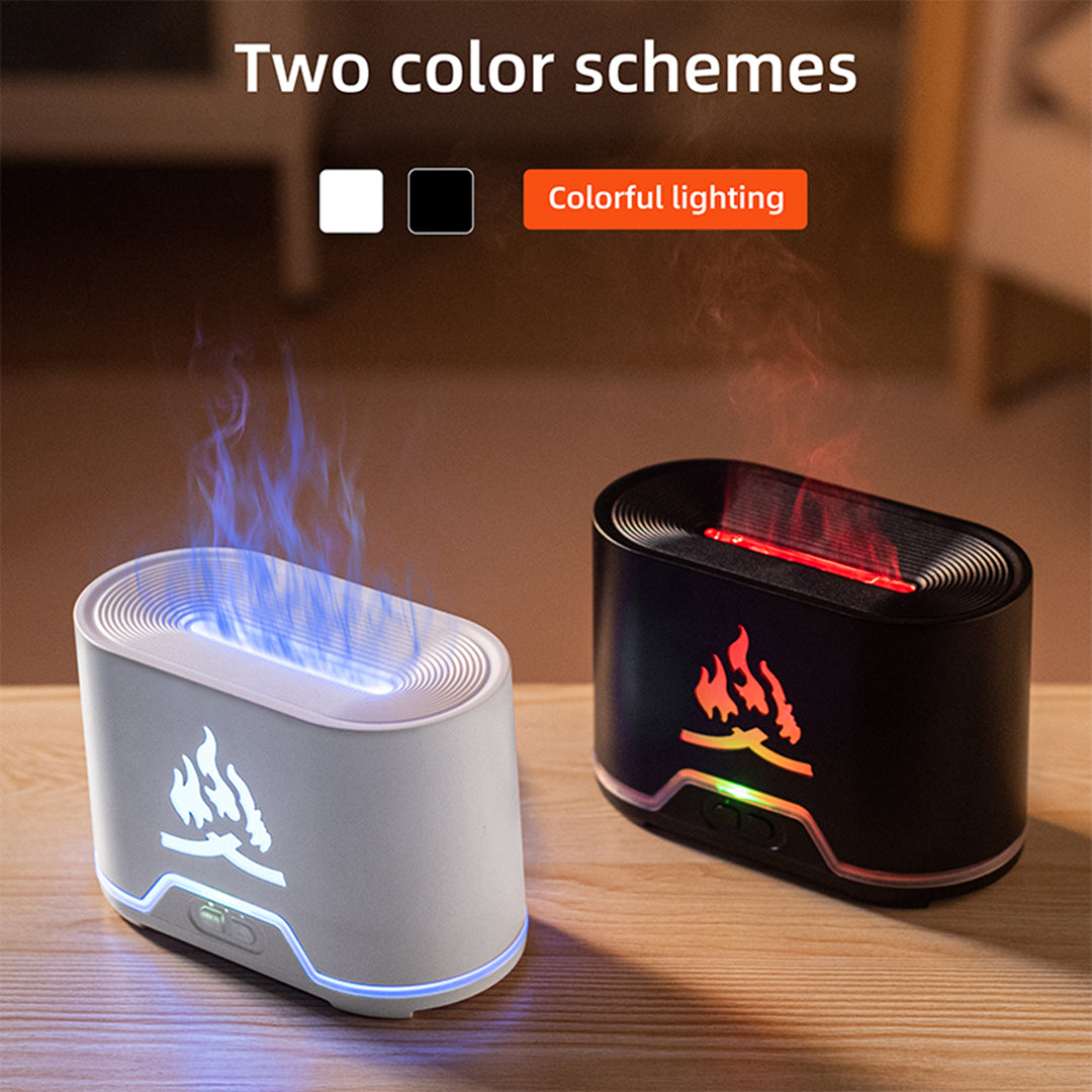 [168] Flame Aromatherapy Machine and Humidifier with Delicate Mist