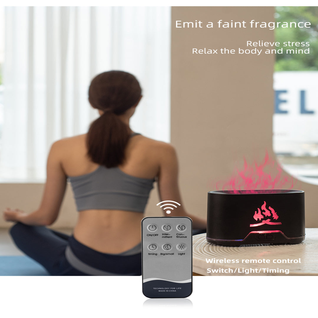 [168] Flame Aromatherapy Machine and Humidifier with Delicate Mist