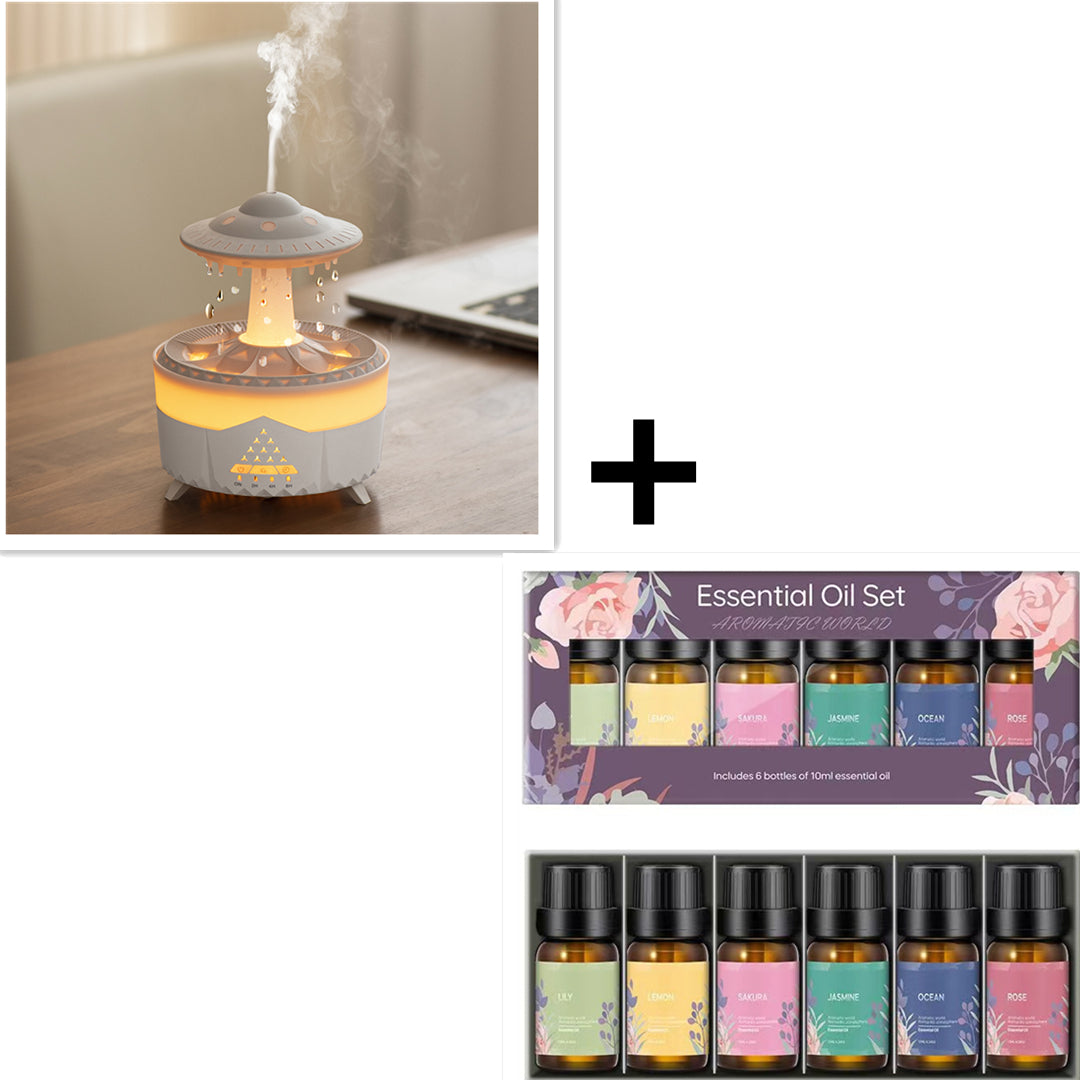 [V56] UFO Raindrop Aromatherapy Machine and Humidifier